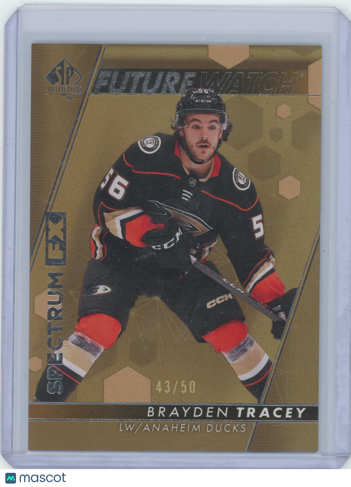 2022-23 SP Authentic Hockey Brayden Tracey #S-67 Future Watch Gold 43/50