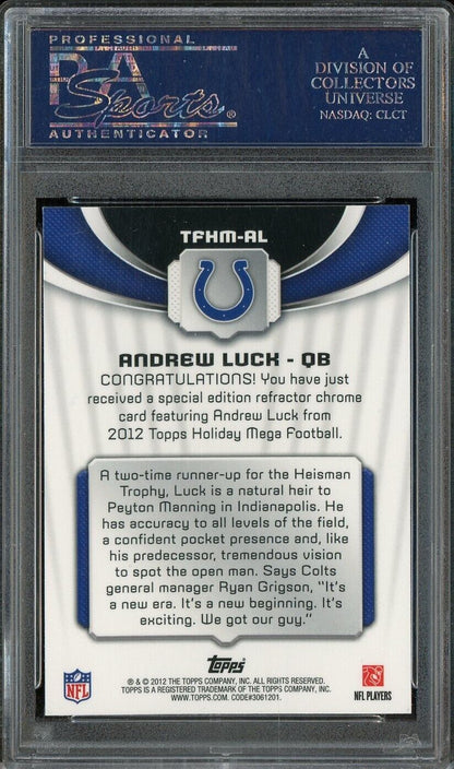 2012 Topps Holiday Mega Refractor #AL Andrew Luck Colts RC ROOKIE PSA 10
