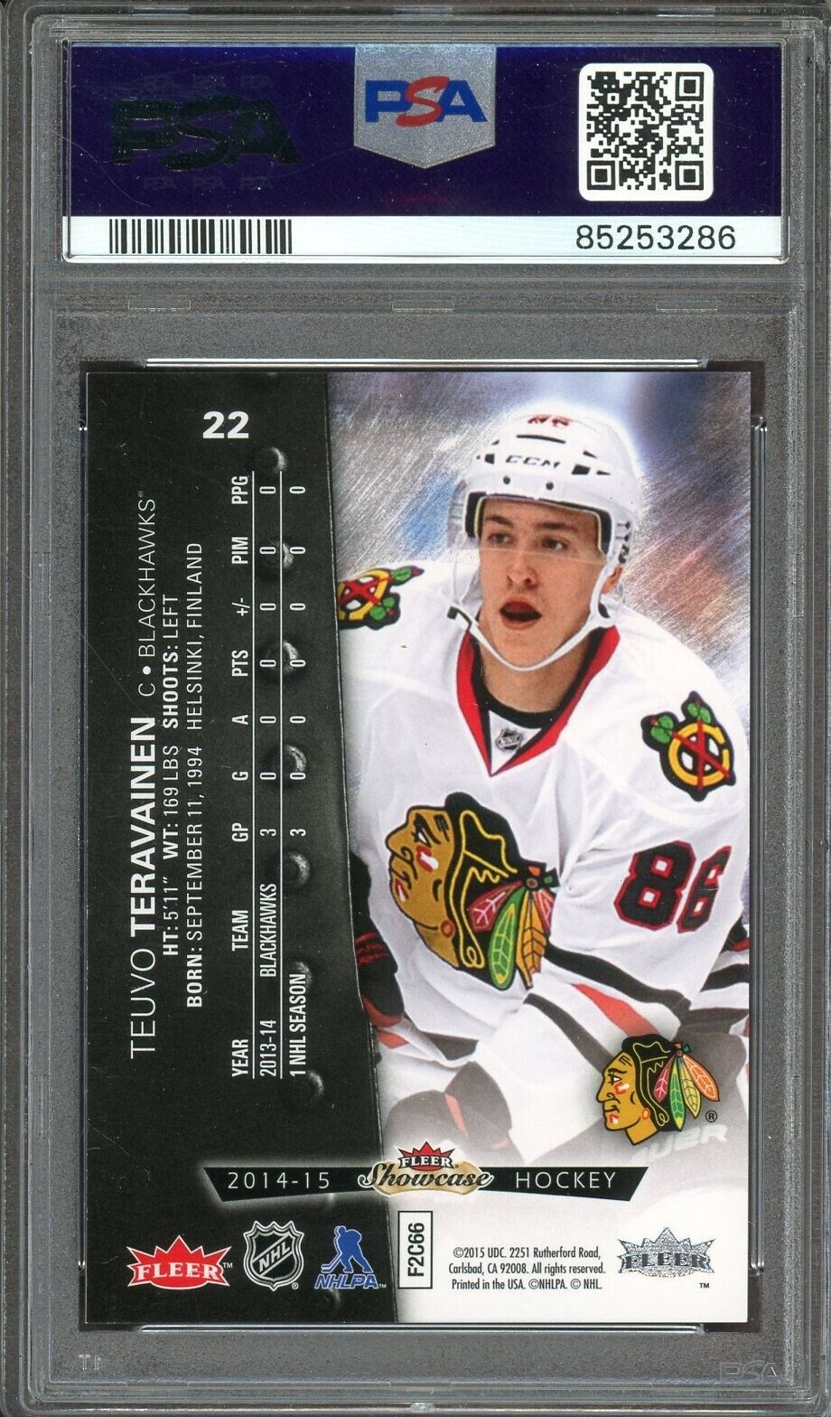 2014 Fleer Showcase Metal Universe Hockey #22 Teuvo Teravainen RC Rookie PSA 10