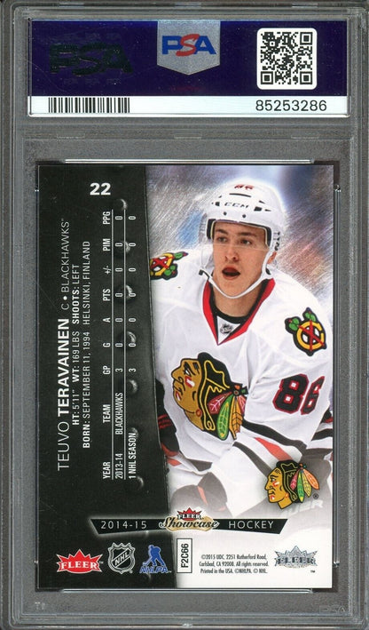 2014 Fleer Showcase Metal Universe Hockey #22 Teuvo Teravainen RC Rookie PSA 10