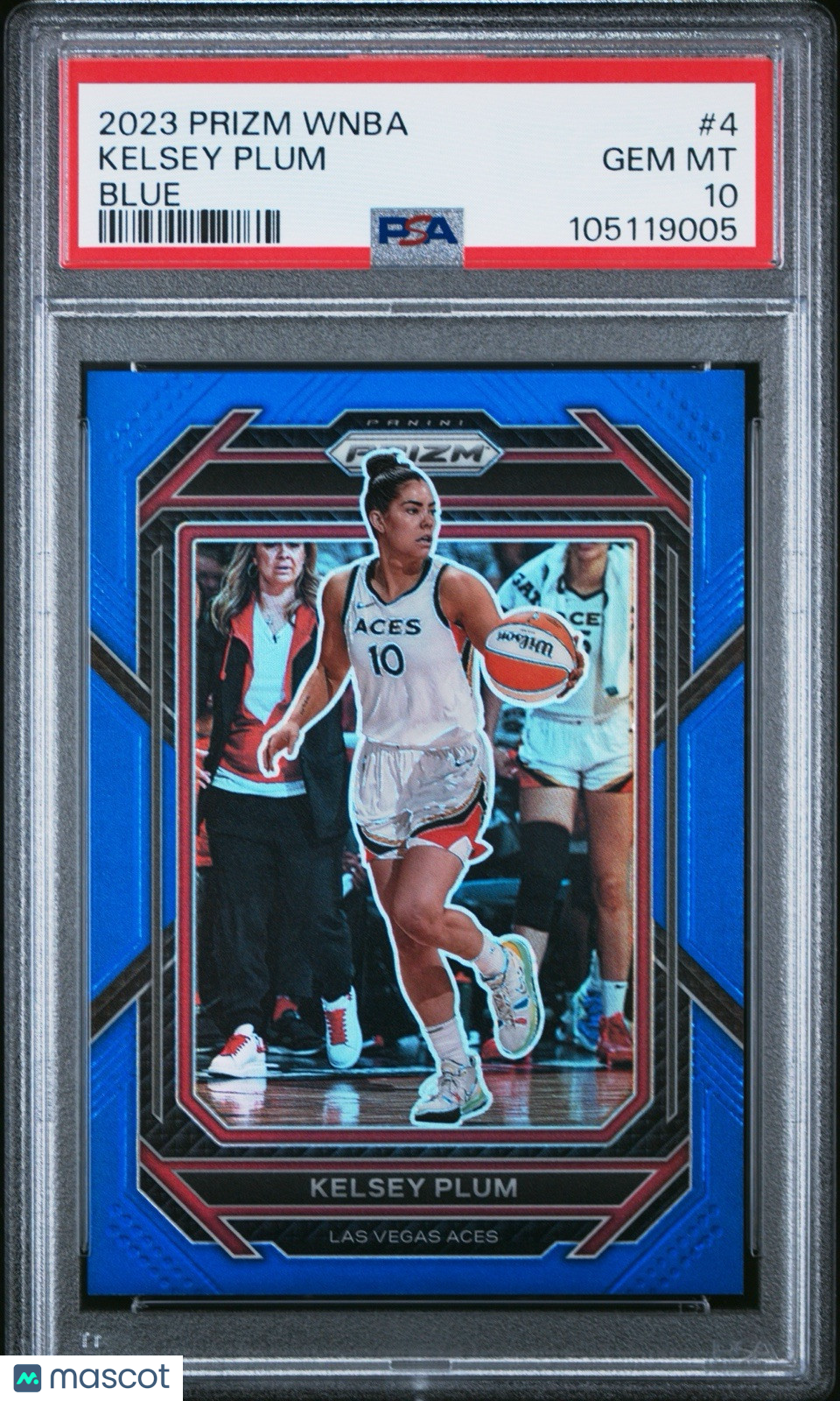 2023 Panini Prizm WNBA - Kelsey Plum #4 - Blue Prizm /175 - PSA 10