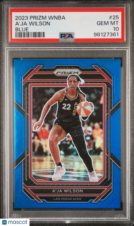 2023 Panini Prizm WNBA - A'ja Wilson #25 - Blue Prizm /175 - PSA 10