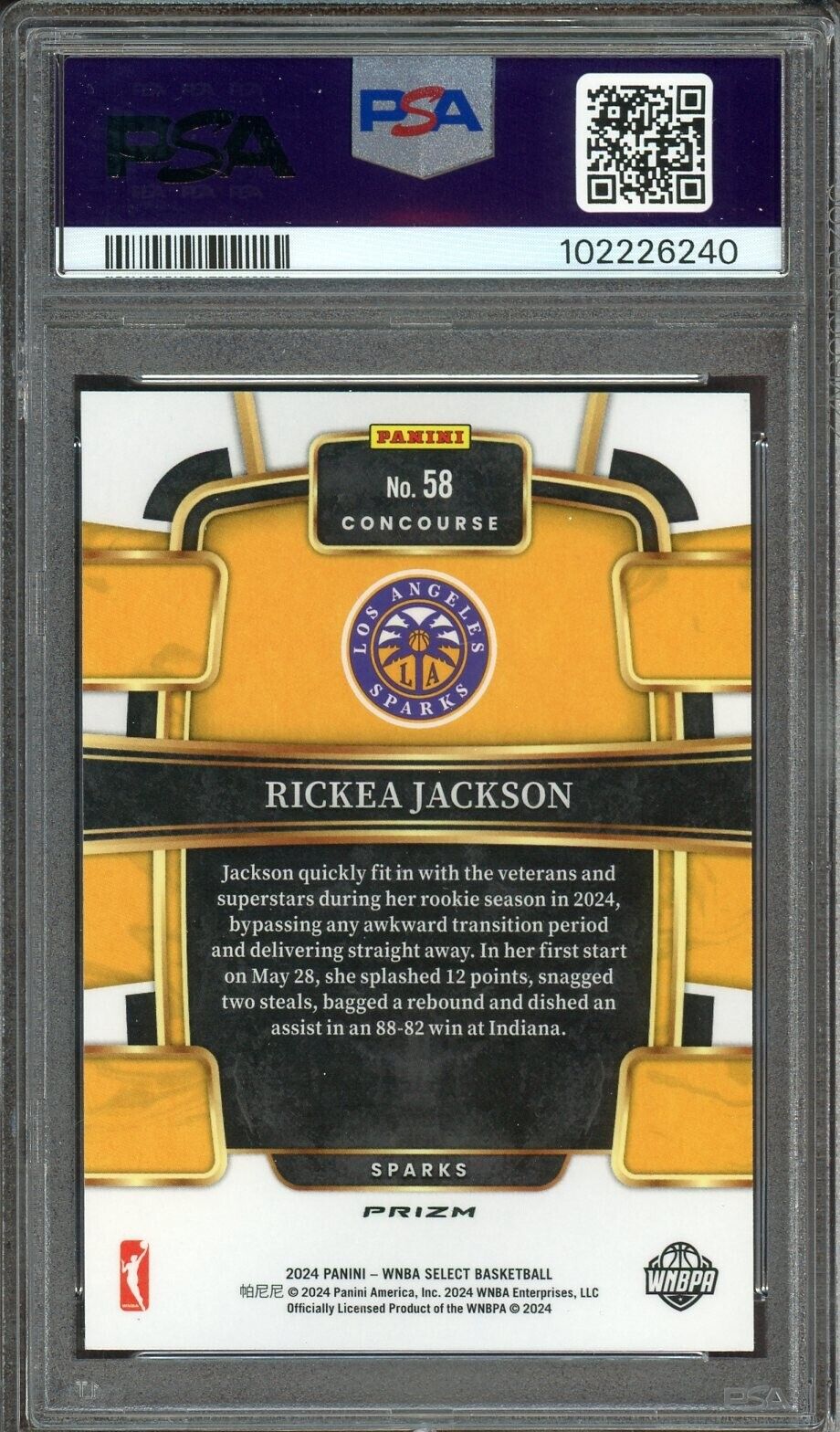2024 Select WNBA Silver Flash #58 Rickea Jackson RC Rookie PSA 9 - ROOKIE