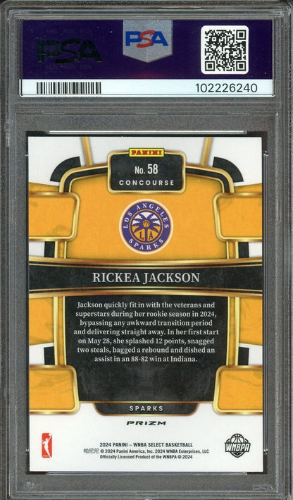 2024 Select WNBA Silver Flash #58 Rickea Jackson RC Rookie PSA 9 - ROOKIE