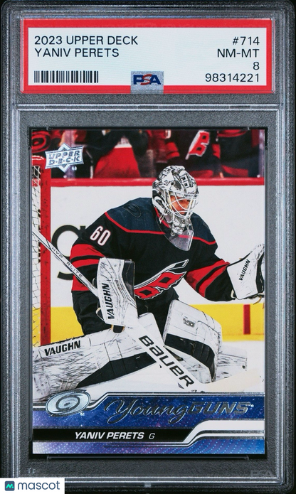 2023-24 Upper Deck - Yaniv Perets #714 - Young Guns ROOKIE - PSA - YG Rookie