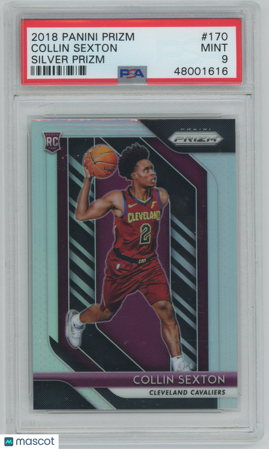 2018 Panini Prizm Collin Sexton ROOKIE #170 Silver Prizm PSA 9