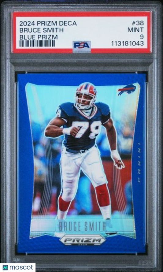 2024 Panini Prizm DECA - Bruce Smith #38 - Blue /149 - HOFer - PSA - BLUE /149