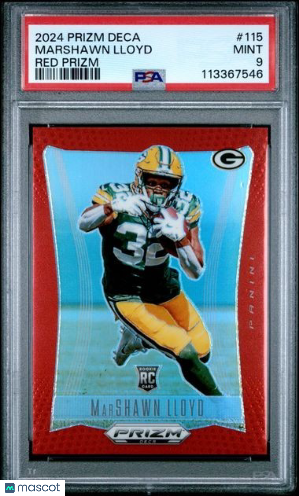 2024 Panini Prizm DECA - Marshawn Lloyd - Red /199 - ROOKIE - PSA - RED /199