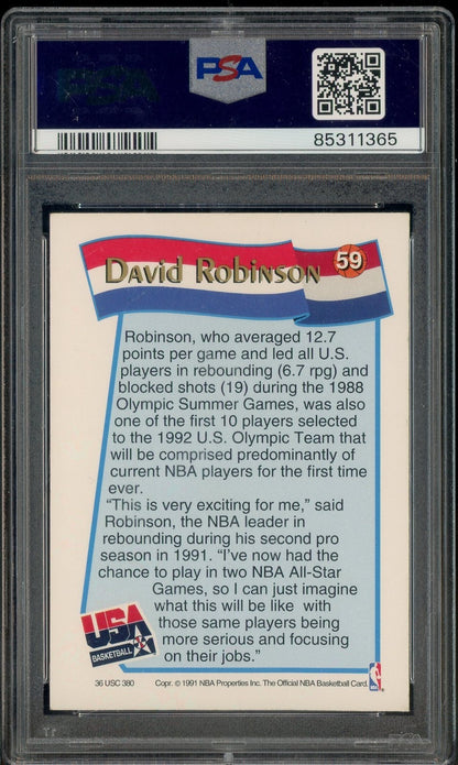 1991 Hoops McDonald's - David Robinson - 1992 USA BASKETBALL - PSA - DREAM TEAM