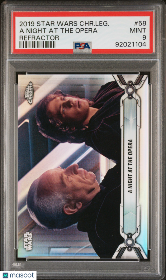 2019 Star Wars Topps Chrome Leg Refractor #58 A Night At The Opera PSA 9 MINT