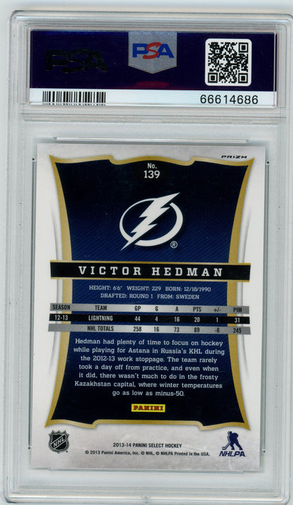 2013 Panini Select Hockey - Victor Hedman #139 - Prizm - PSA - Silver Prizm