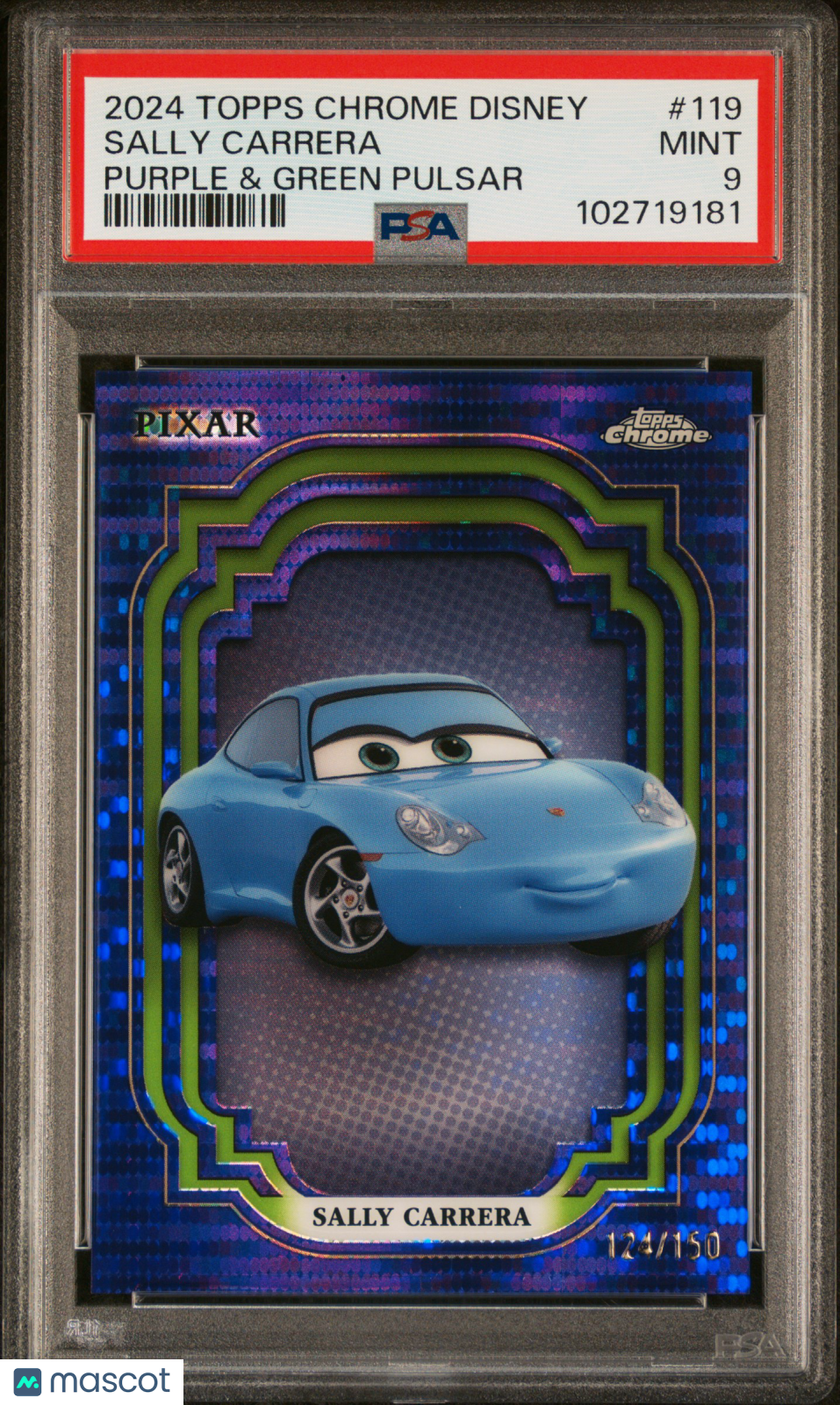 2024 Topps Chrome Disney Purple & Green Pulsar /150 - Sally Carrera PSA 9 - /150