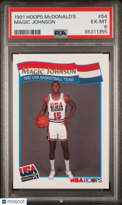 1991 Hoops McDonald's - Magic Johnson - 1992 USA BASKETBALL - PSA - DREAM TEAM