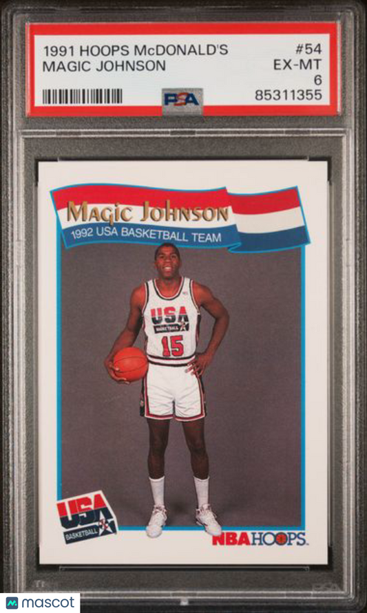 1991 Hoops McDonald's - Magic Johnson - 1992 USA BASKETBALL - PSA - DREAM TEAM
