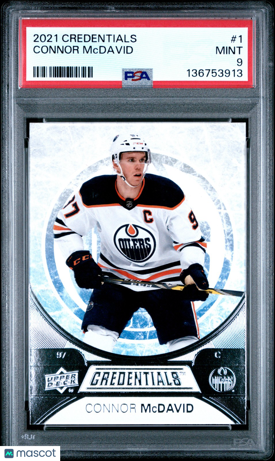 2021 Upper Deck Credentials Hockey - Connor McDavid #1 - Credentials - PSA