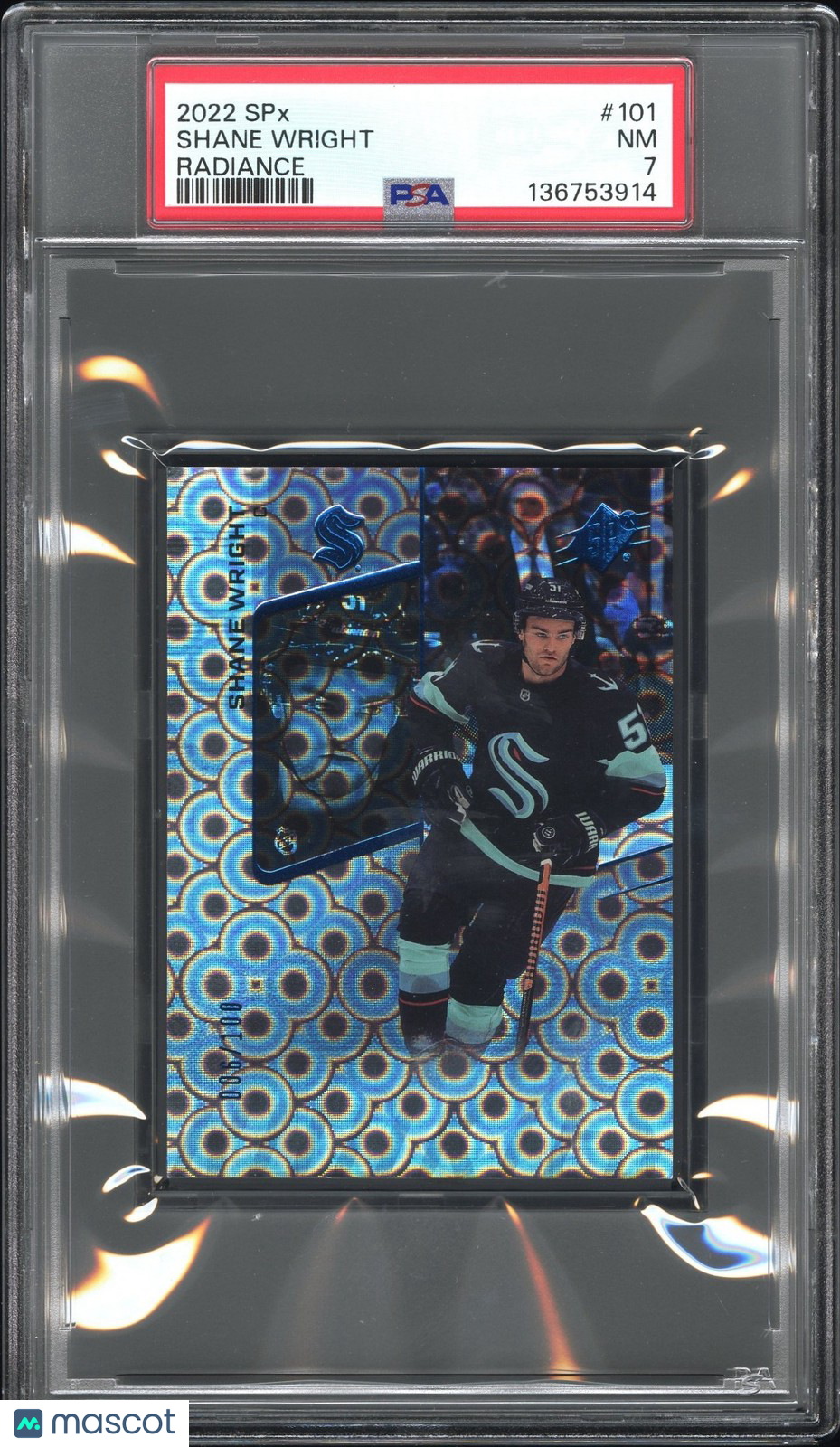 2022 SPx Hockey - Shane Wright #101 - RADIANCE ROOKIE /100 - PSA - ROOKIE /100