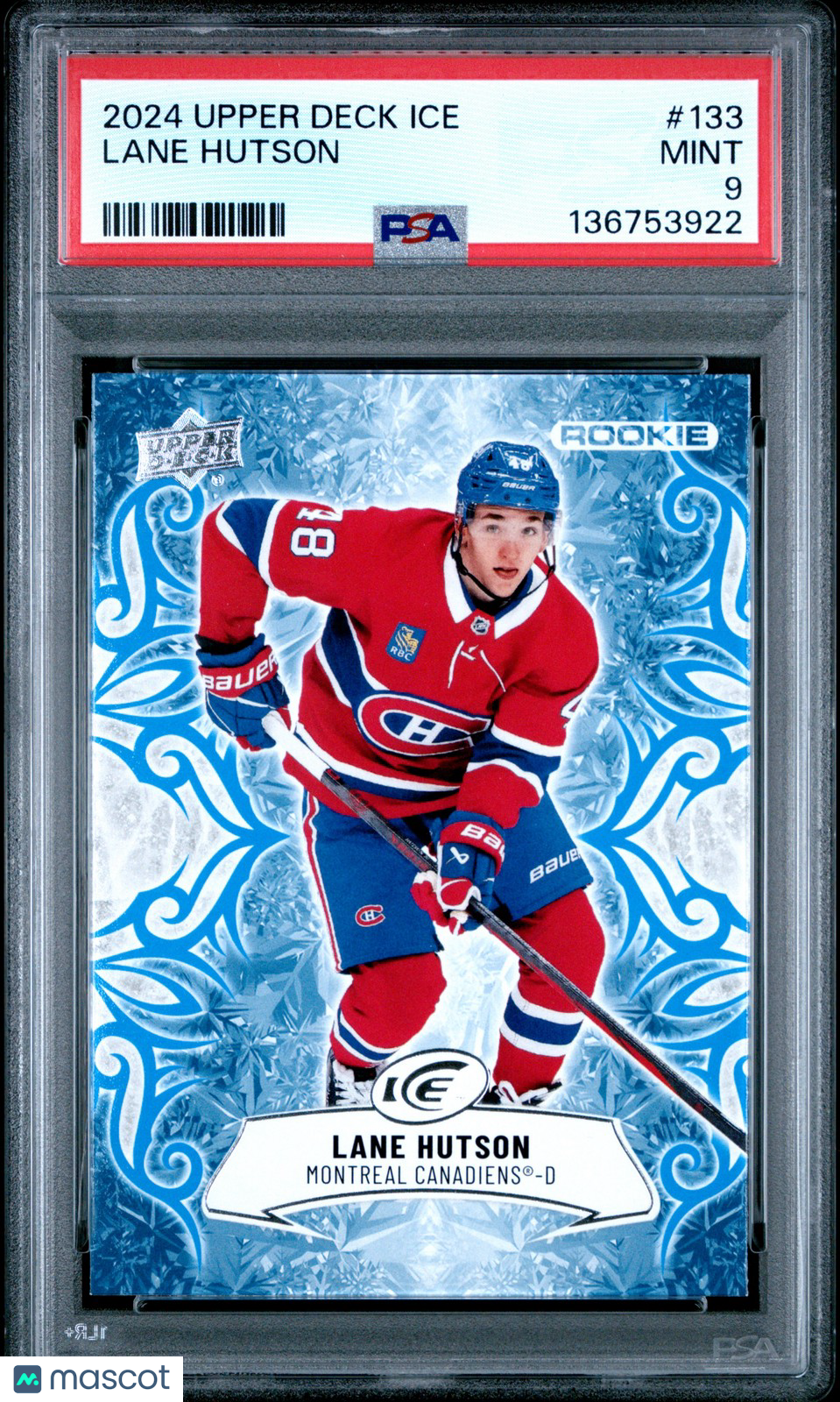 2024 Upper Deck ICE Hockey - Lane Hutson #133 - ROOKIE - PSA - ROOKIE