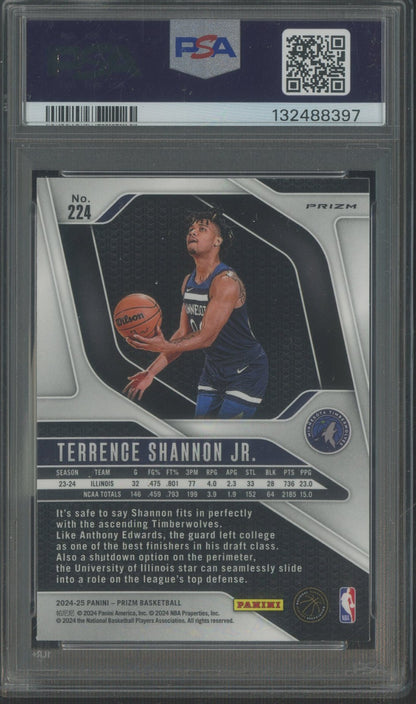 2024 Panini Prizm - Terrence Shannon Jr #224 - ROOKIE - PSA - ROOKIE