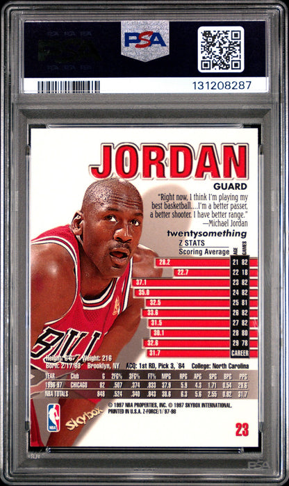 1997 Skybox NBA Z-FORCE - Michael Jordan #23 - PSA 7