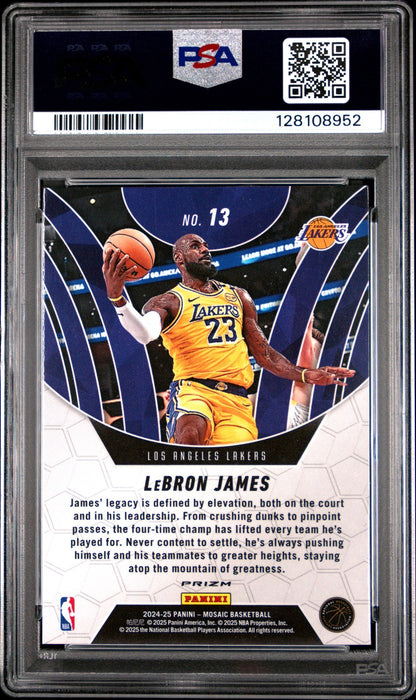 2024 Panini Mosaic NBA - LeBRON JAMES #13 - ELEVATE - MOSAIC - PSA