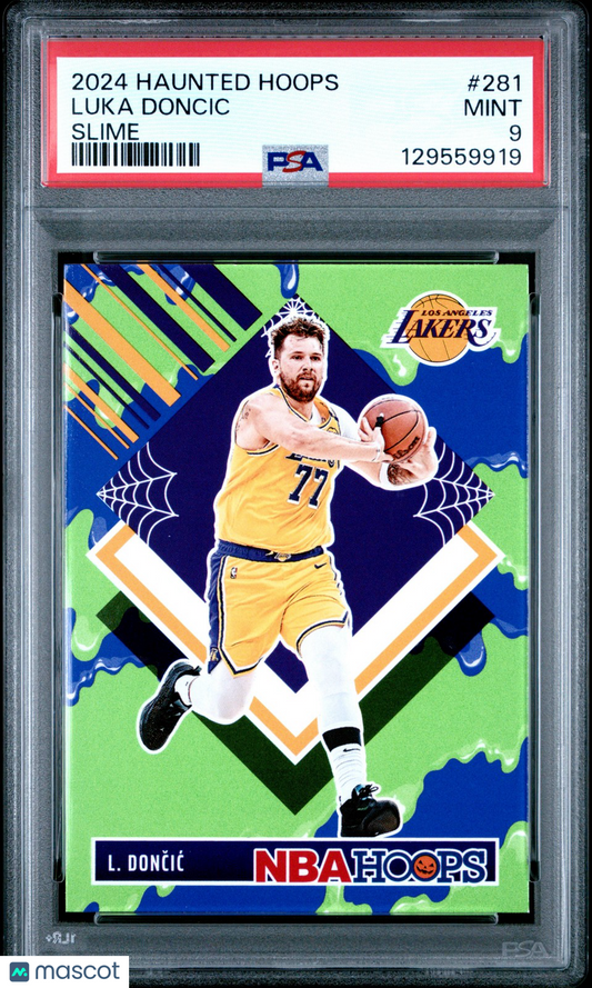 2024 Panini Haunted Hoops NBA - LUKA DONCIC #281 - SLIME - PSA - Lakers Luka