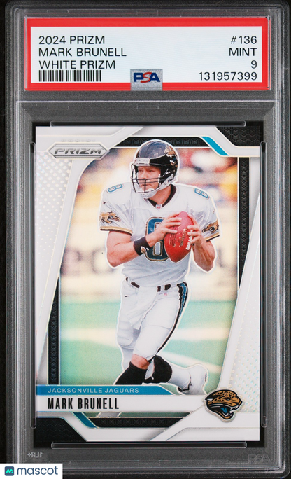 2024 Panini Prizm NFL - Mark Brunell #136 - White Prizm /35 - PSA - White /35