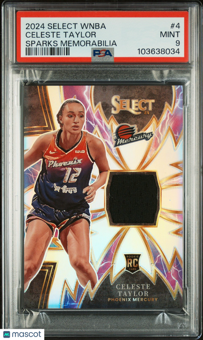 2024 Panini Select WNBA - Celeste Taylor #4 - SPARKS MEMORABILIA - PSA - ROOKIE