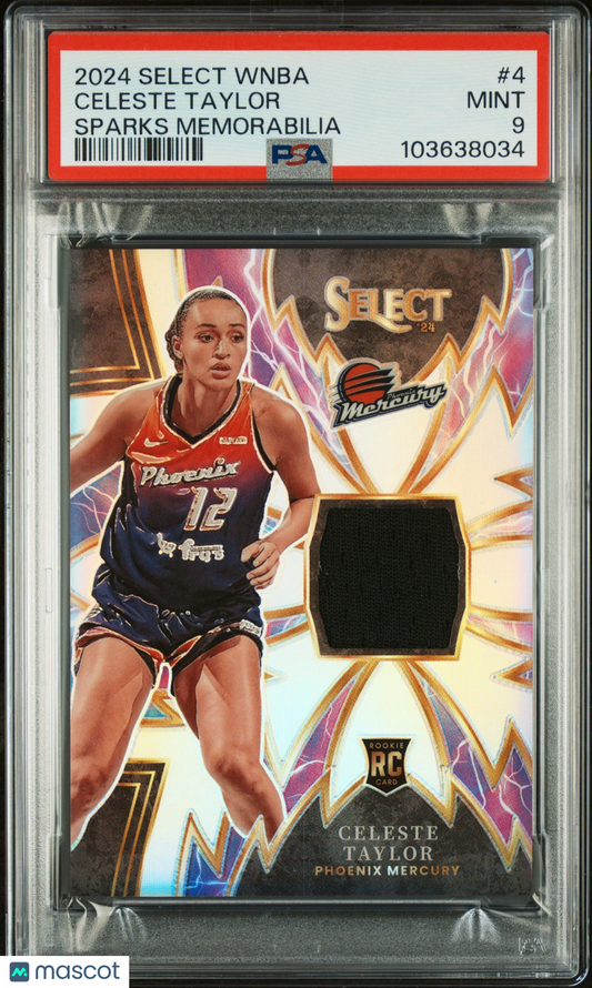 2024 Panini Select WNBA - Celeste Taylor #4 - SPARKS MEMORABILIA - PSA - ROOKIE