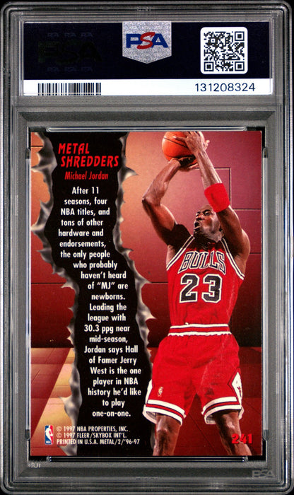 1996 Fleer METAL NBA - Michael Jordan #241 - PSA 7