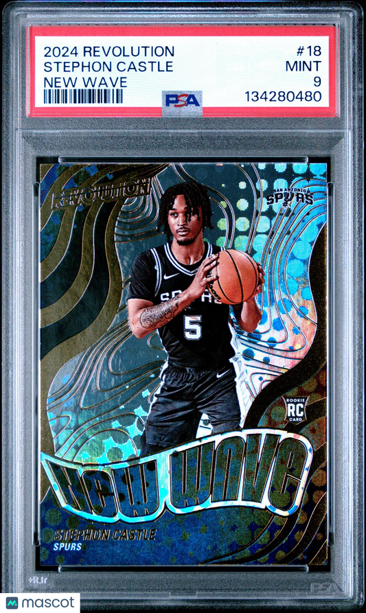 2024 Panini Revolution - Stephon Castle #18 - NEW WAVE - ROOKIE - PSA - ROOKIE