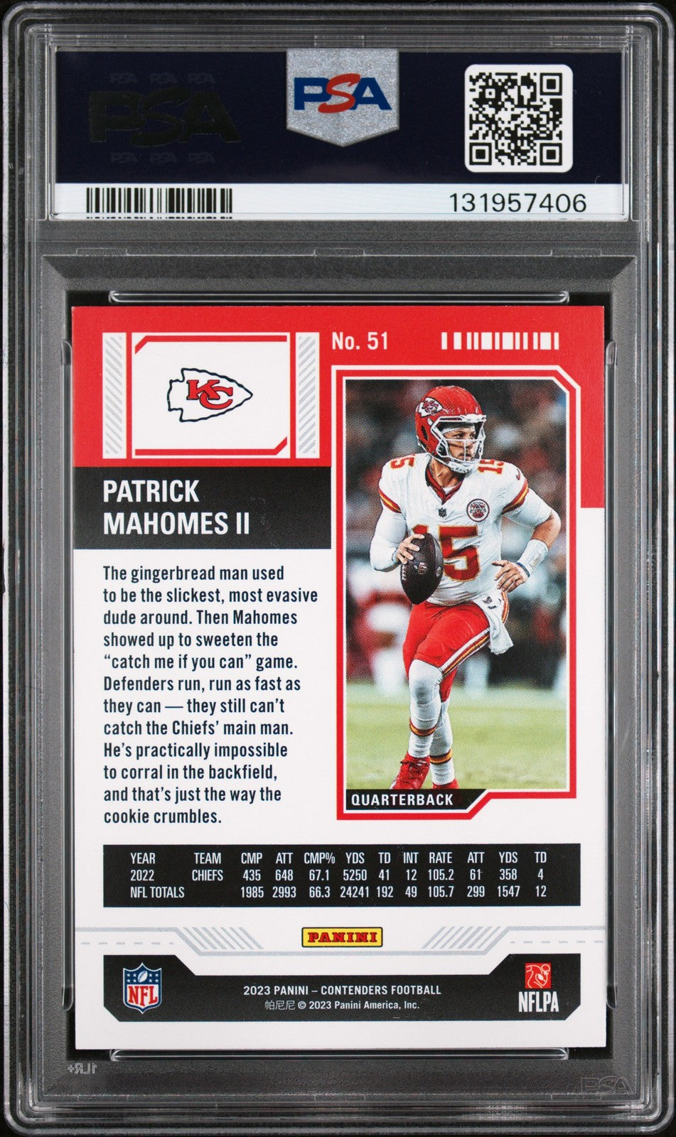 2023 Panini Contenders NFL - Patrick Mahomes II #51 - PSA