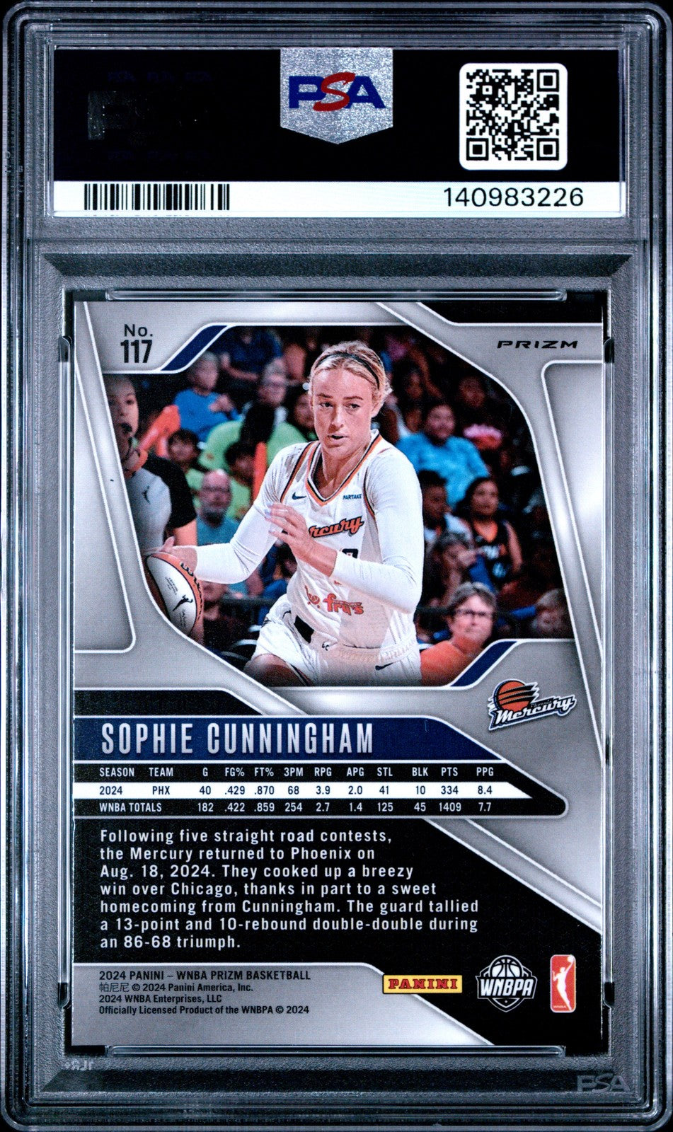 2024 Panini Prizm WNBA - Sophie Cunningham #117 - ICE - PSA - ICE