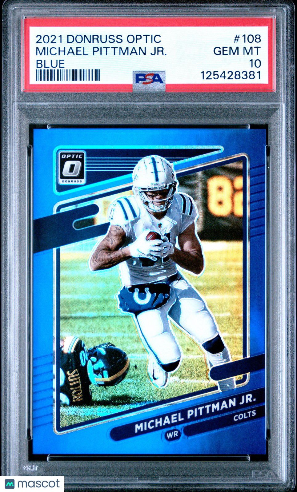 2021 Optic NFL - Michael Pittman JR. #108 - BLUE /179 - PSA 10