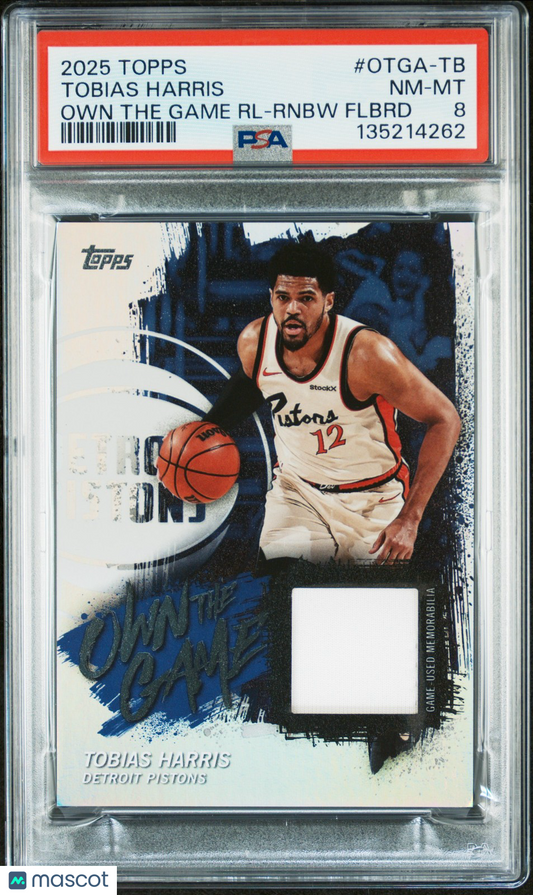 2025 TOPPS - Tobias Harris #OTGA- OWN THE GAME RELIC - PSA - Game-Used Mem - PSA