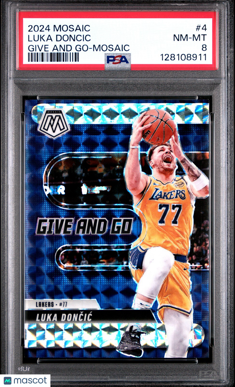 2024 Panini Mosaic NBA - Luka Doncic #4 - GIVE + GO - MOSAIC - PSA - Lakers Luka