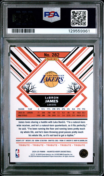 2024 Panini Haunted Hoops NBA - LeBRON JAMES #282 a - ORANGE - PSA