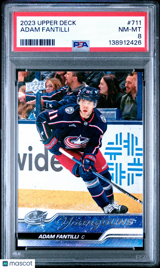 2023 Upper Deck Hockey - Adam Fantilli #711 - Young Guns - YG ROOKIE - PSA