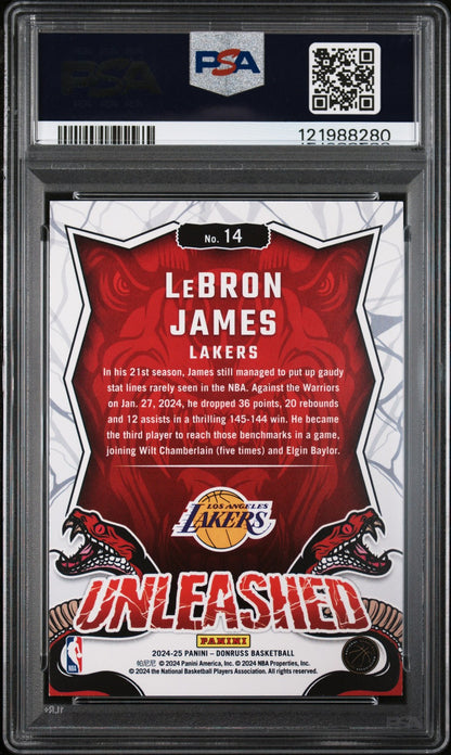 2024 Panini Donruss NBA - LeBRON JAMES #14 - UNLEASHED - PSA
