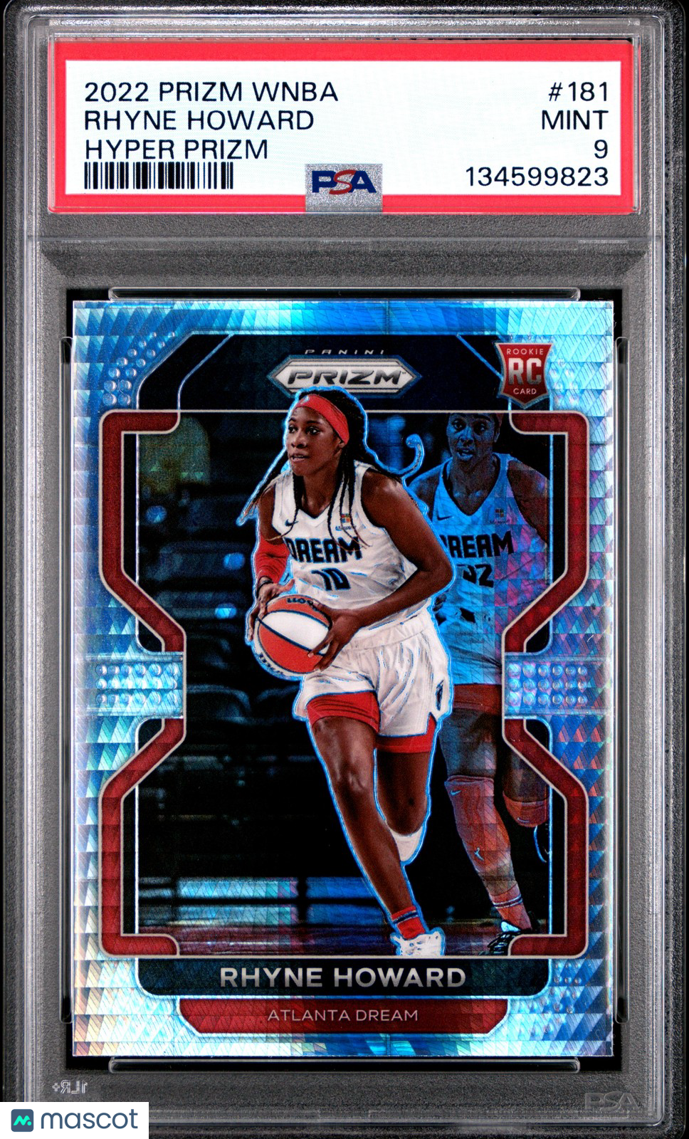 2022 Panini Prizm WNBA - Rhyne Howard #181 - ROOKIE - Hyper Prizm - PSA - ROOKIE