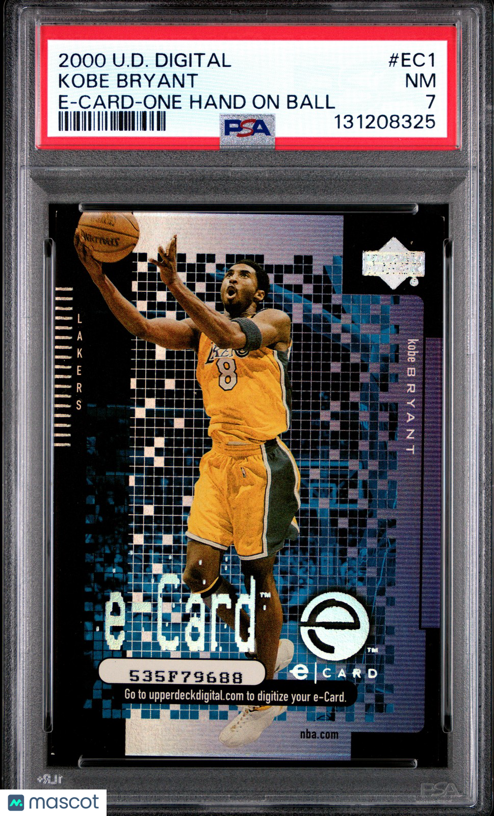 2000 Upper Deck Digital NBA - Kobe Bryant #EC1 - E-CARD ONE HAND ON BALL - PSA