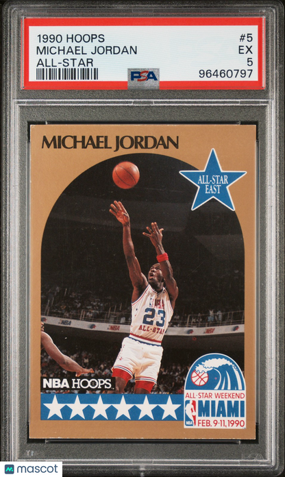 1990 HOOPS NBA - Michael Jordan #5 - ALL-STAR - PSA