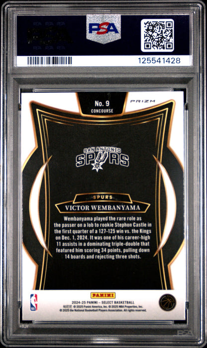 2024 Panini Select NBA - Victor Wembanyama #9 - BLUE PRIZM - PSA - BLUE PRIZM