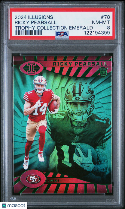2024 Panini Illusions NFL - Ricky Pearsall #78 - EMERALD ROOKIE - PSA - ROOKIE
