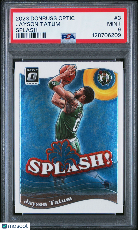 2023 Optic - Jayson Tatum #3 - SPLASH - PSA 9