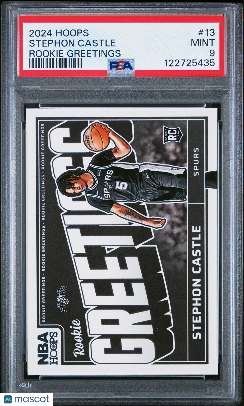 2024 Panini NBA Hoops - Stephon Castle #13 - ROOKIE GREETINGS - PSA - ROOKIE