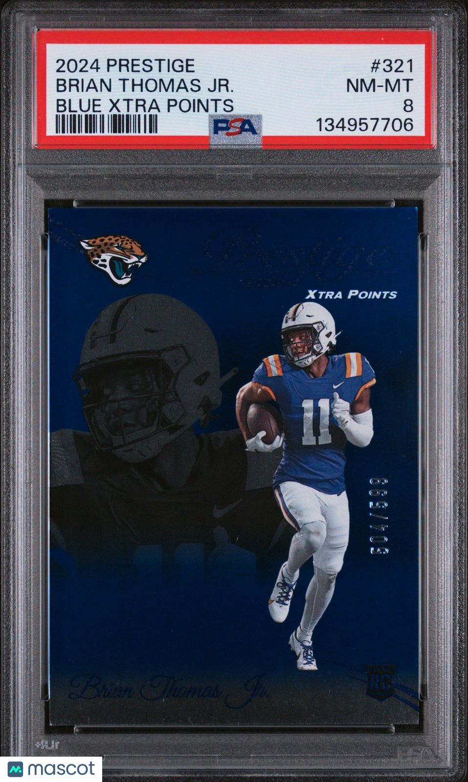 2024 Panini Prestige- Brian Thomas JR.- BLUE XTRA POINT /599 - PSA - /599 ROOKIE