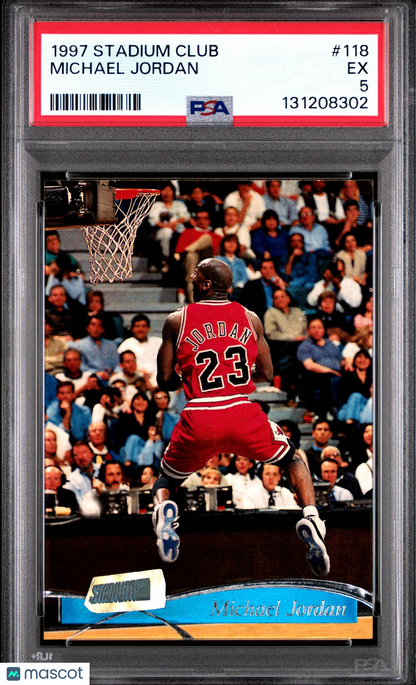 1997 Stadium Club NBA - Michael Jordan #118 - PSA 5