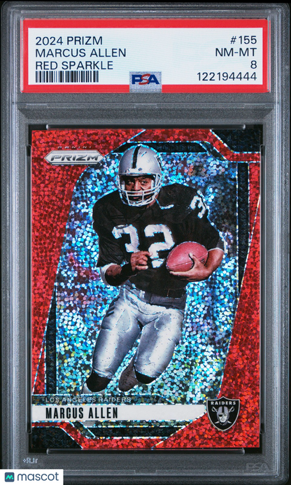 2024 Panini Prizm NFL - Marcus Allen #155 - Red Sparkle - PSA