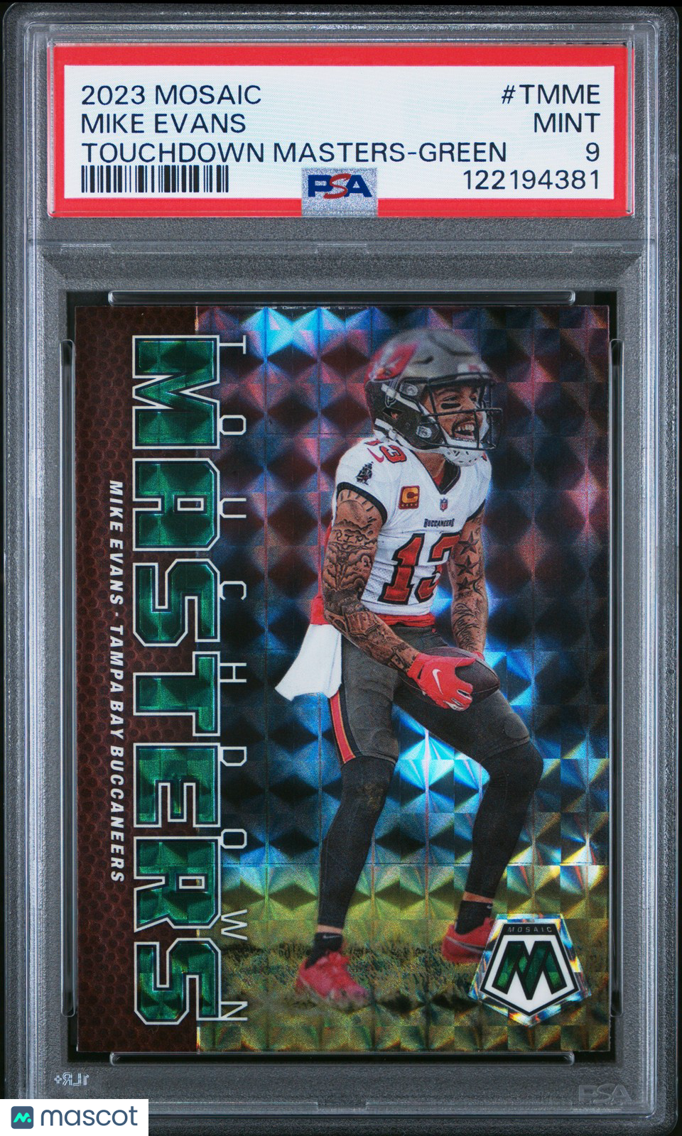 2023 Mosaic - Mike Evans #TMME - Touchdown Time GREEN - PSA