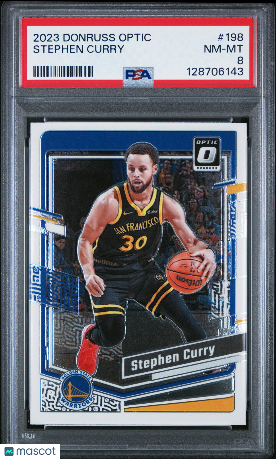 2023 - Optic NBA - Stephen Curry #198 b - PSA - Steph Curry